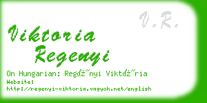 viktoria regenyi business card